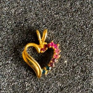 Gemstone Heart Pendant